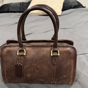 Vintage Coach Cow Hide Handbag